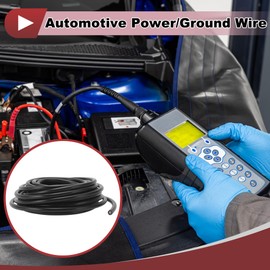 HEROFFIX Electrical Ground Wire Automotive Power Wire 30FT Black TC 1 Pcs 20AWG 8 Conductor Fully Insulated& Soft Touch Jacket Universal