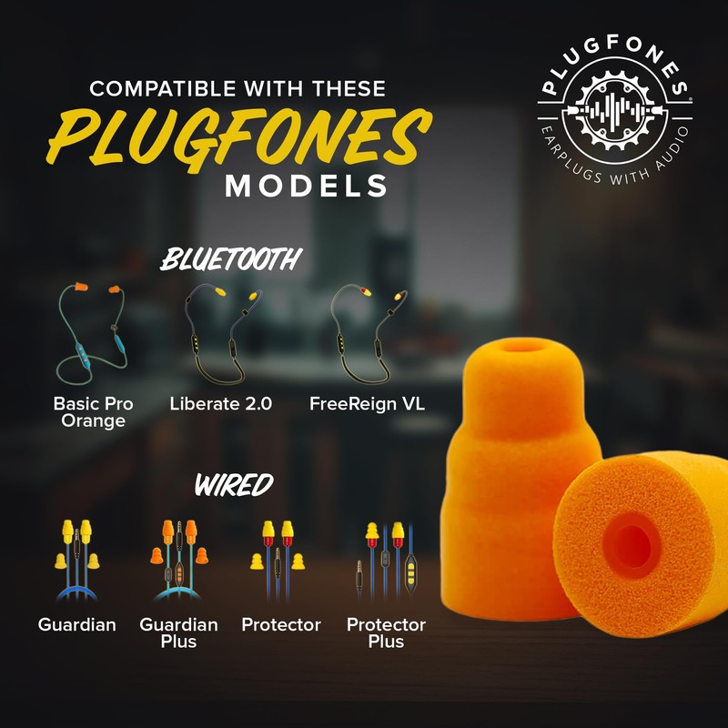 Plugfones Replacement Ear Plugs - 29 (dB) NRR Certified ComfortTiered