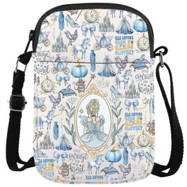WCGXKO Fairy Tales Crossbody Bag Fairy Princess Gift Fairy Princess Messenger Bag For Women (Cin Princess CR)
