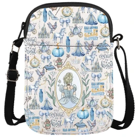 WCGXKO Fairy Tales Crossbody Bag Fairy Princess Gift Fairy Princess Messenger Bag For Women (Cin Princess CR)
