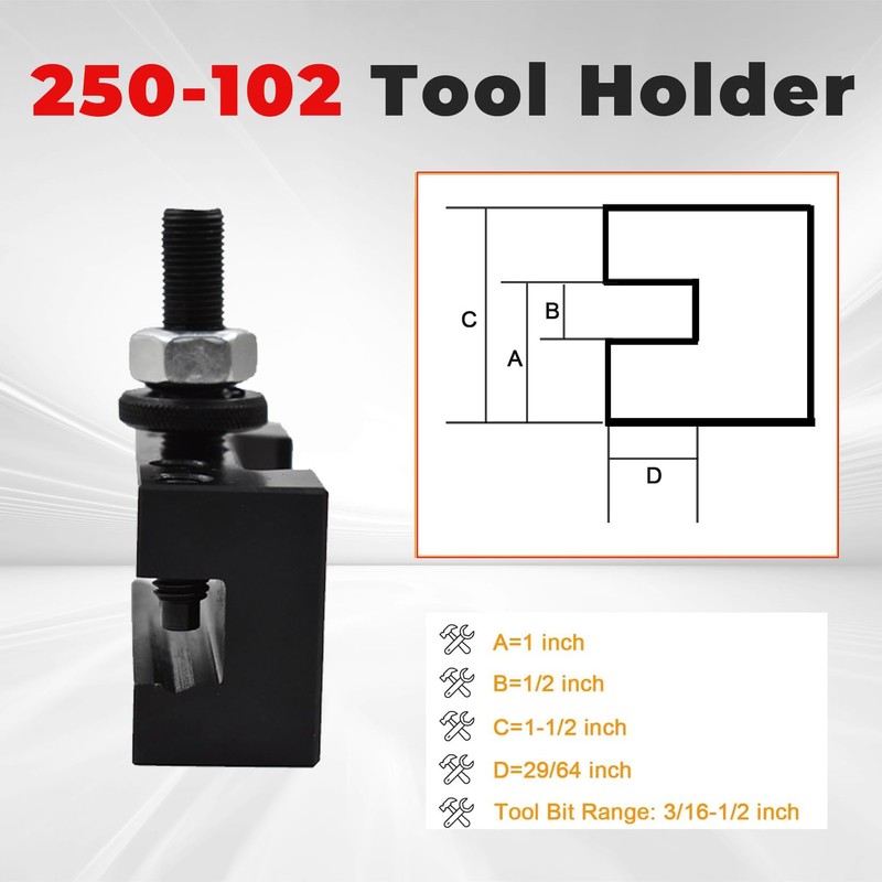 findmall 5Pcs AXA 250-102 Tool Holder AXA 102 Quick Change