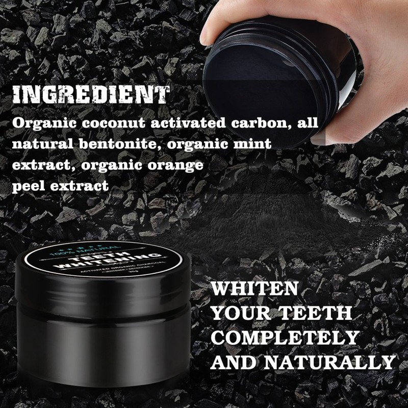 2-Pack Teeth Whitening Charcoal Powder, WUBLSYAN Activated Charcoal Tooth Cleaning