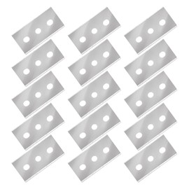 15pcs Hob Scraper Replacement Blades Ceramic Hob Scraper Metal Scraper Blades for Scraper Ceramic Hob Hob Scraper Glass Scraper Ceramic Hob Stainless Steel 42 x 22 mm Silver