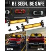 Auto 1002L Emergency Strobe Light Bar 40LED Amber Dash Safety