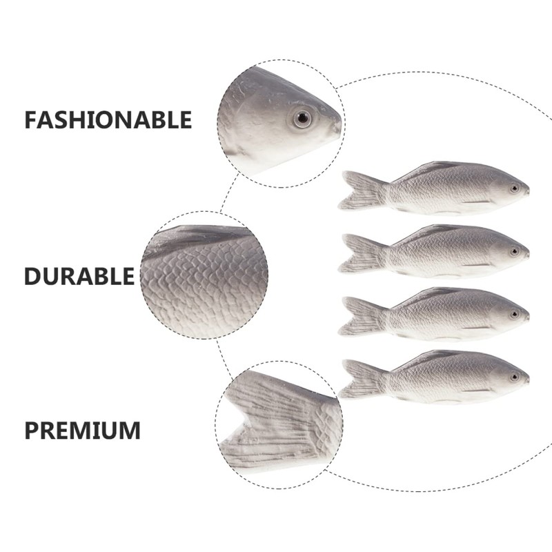 TOYANDONA 4 Pieces Simulated Fish Fish Fish Plastic Fish Toy