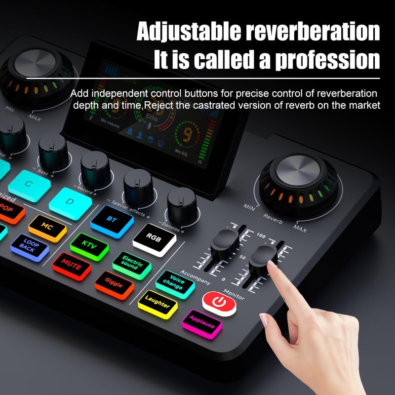 Nuoxiange F668 Beginners Game Audio Mixer OTG Interface 3D Folding