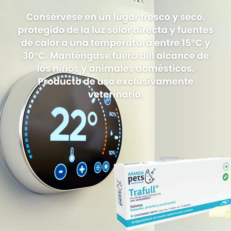 Trafull 10 Tabletas Desparasitante Para Perros. Aranda Pets