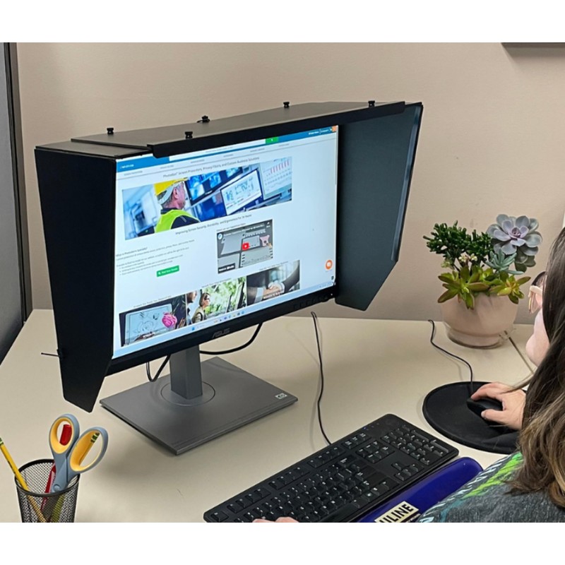 Photodon 29–33.9" Wide Adjustable Monitor Hood - Enhances Privacy &