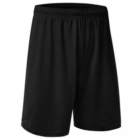TOPTIE Big Boys Youth Soccer Short, 8 Inches Running Shorts with Pockets-Black-XL/ 18-20