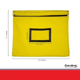 Cardinal bag supplies Fire Resistant and Water Repellent Document Bag, 14 x 11 Inch (Yellow)