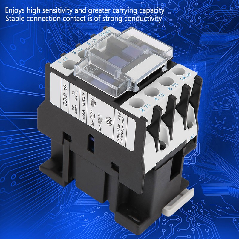 CJX2-1810 Rail Mount Contactor Industrial Electric Contactor(380V AC)