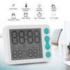 TS‑9606 Multifunctional Indoor Thermometer Hygrometer Clock Temperature and Humidity MeterWhite