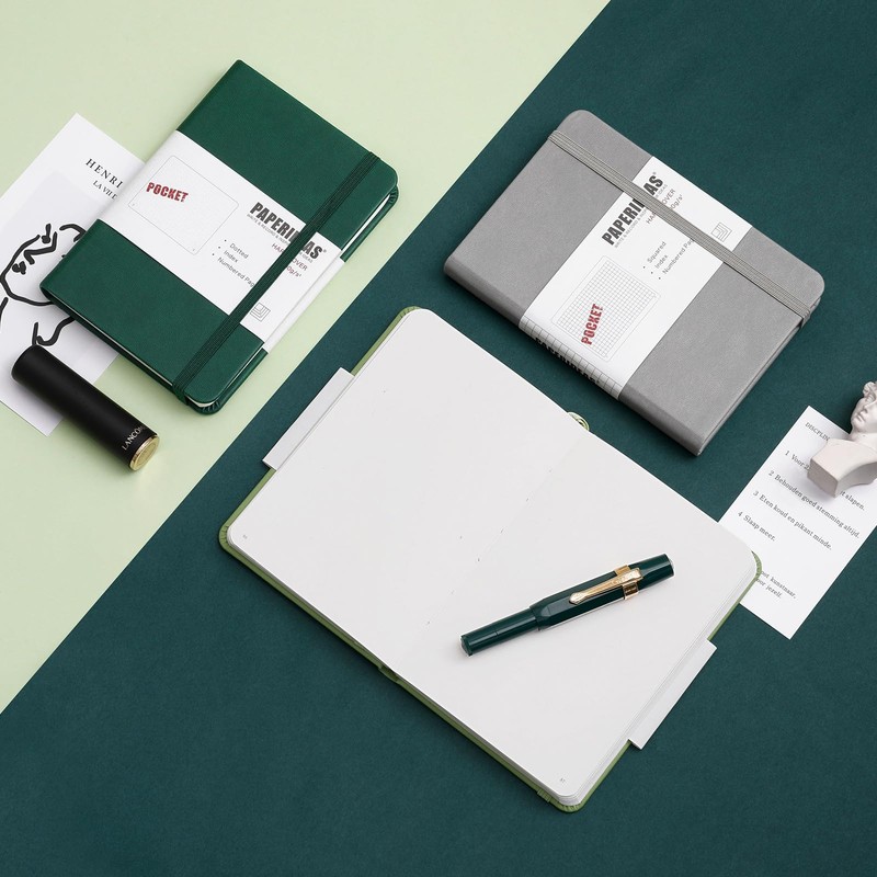 PAPERIDEAS Notebook, Classic Notebook, Hardcover, A6 Pocket Size (W x