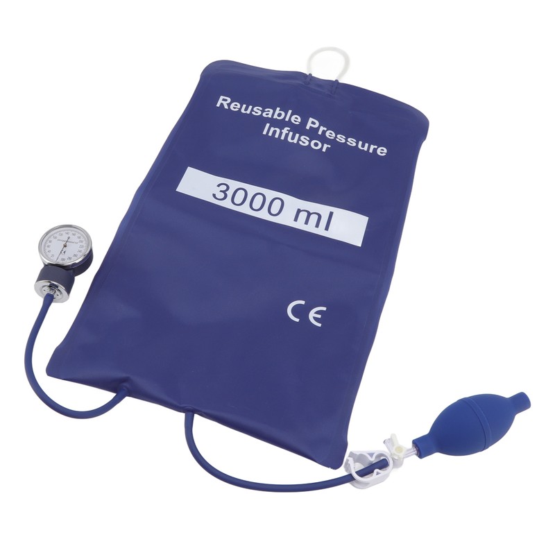 3000ml Pressure Infuser Bag with Pump and Metal Gauge for