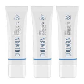 ten zero 텐제로 끈적임없는 썬스크린 물놀이 선크림 딥 아쿠아 콜라겐 선 크림 투엑스 50g 3개