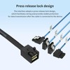 Buacoz 2Pack SFF-8643 to 4X SATA 90-Degree Right-Angle Adapter Cable