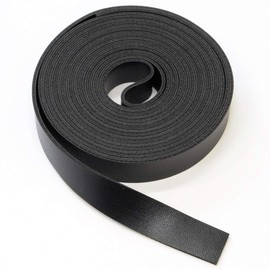 MYmama Synthetic Leather Handle Tape 0.6 inch (15 mm) Width 1.2 ft (2.9 m) Synthetic Leather Found Leather Bag Shoulder (Black)