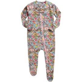VAENAIT BABY Toddler Boys Girls Solid Footie Pajama Cozy Modal Floral 3-6M