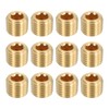sourcing map 12Pcs Brass Pipe Plug Fitting, 1/16" NPT Male