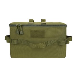 JANKOW Camping Storage Bag, Utility Tote Bag for Camping Cookware Organizer, Trunk Organizer with Shoulder Strap,Outdoor Garden Tool Bag for Camping, Travel, Picnic, Garage Trunk(Army Green)