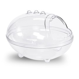 Focenat Hamster Bathroom,Plastic Transparent Hamster Sand Bathroom,Detachable Plastic Hamster Sand Bath Container,Small Animal Pet Bathtub for Gerbils, Hedgehog, Squirrel