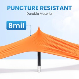 Borje Heavy-Duty 8 Mil Nitrile Disposable Gloves, Gloves Disposable Latex Free, Powder-Free, Diamond Texture, Mechanic, Orange, Large, 100 Count