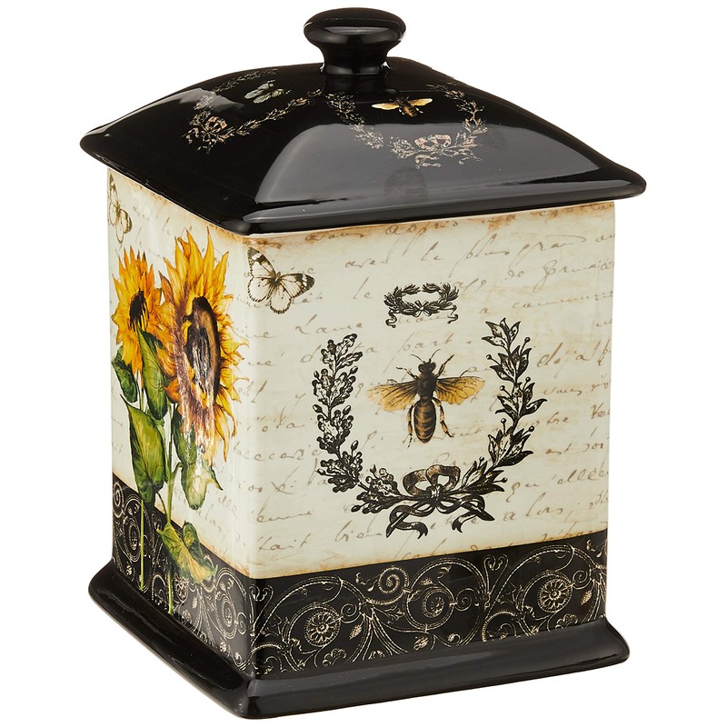 Certified International French Sunflowers Canister Set, Set of 3 Ceramic