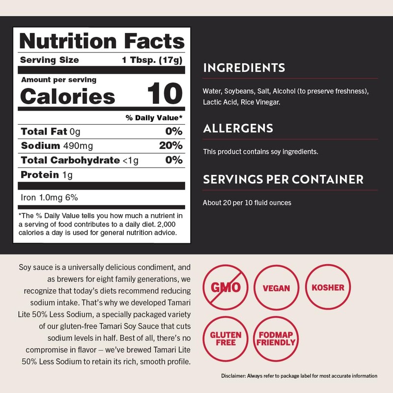 San-J - Gluten Free Tamari Lite Soy Sauce with 50%