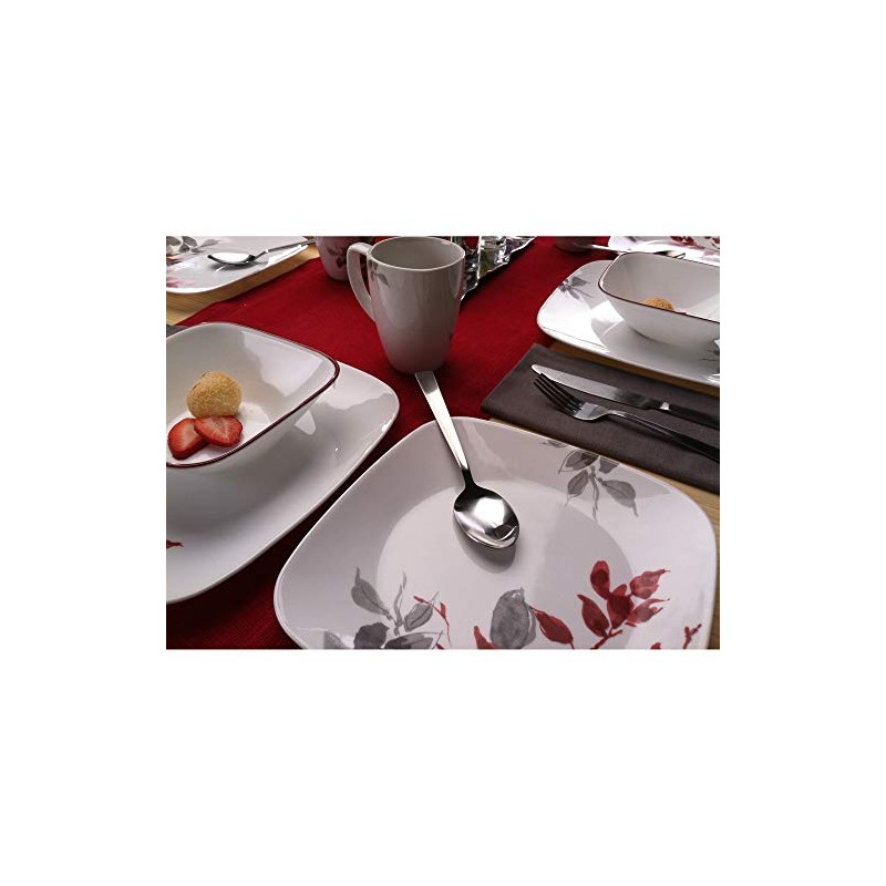 Corelle Boutique Square Bowl Kyoto Leaves 22oz (650ml) 6 Pack