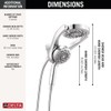 Delta 5-Setting HydroRain 2-in-1 Dual Shower Head with ProClean Spray,