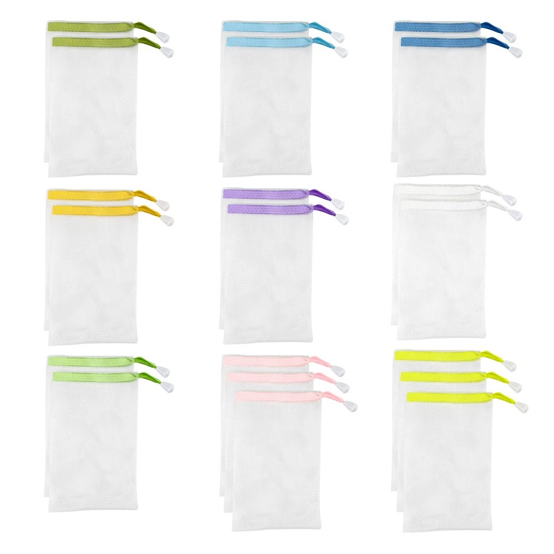 AUEAR, 20 Pack Handmade Soap Exfoliating Mesh Pouch Saver Bag