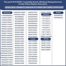 W10185981 418-095-20-B5 Dryer Timer Compatible with Whirlpool WGD4800XQ1, Kenmore 11071262310, Maytag MGDC215EW2 Crosley CGD137SBW1 Dryers Replaces W10185981 E PD00004725 1481704 AP6016540 PS11749830