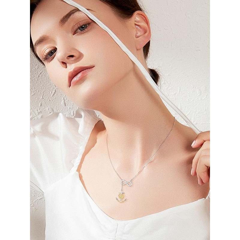 Palpitate Anchor Necklaces Faith Anchor Necklace Pendants 925 Sterling Silver