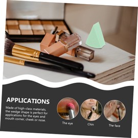 Mikinona Makeup Puff Sets 2 Pack Latex Foundation Blender Sponges Triangle Shape Dry Wet Use Beauty Tools for Women Small Sponges