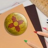 Rustic Distressed New Mexico State Flag Puffy Bubble Dome Scrapbooking