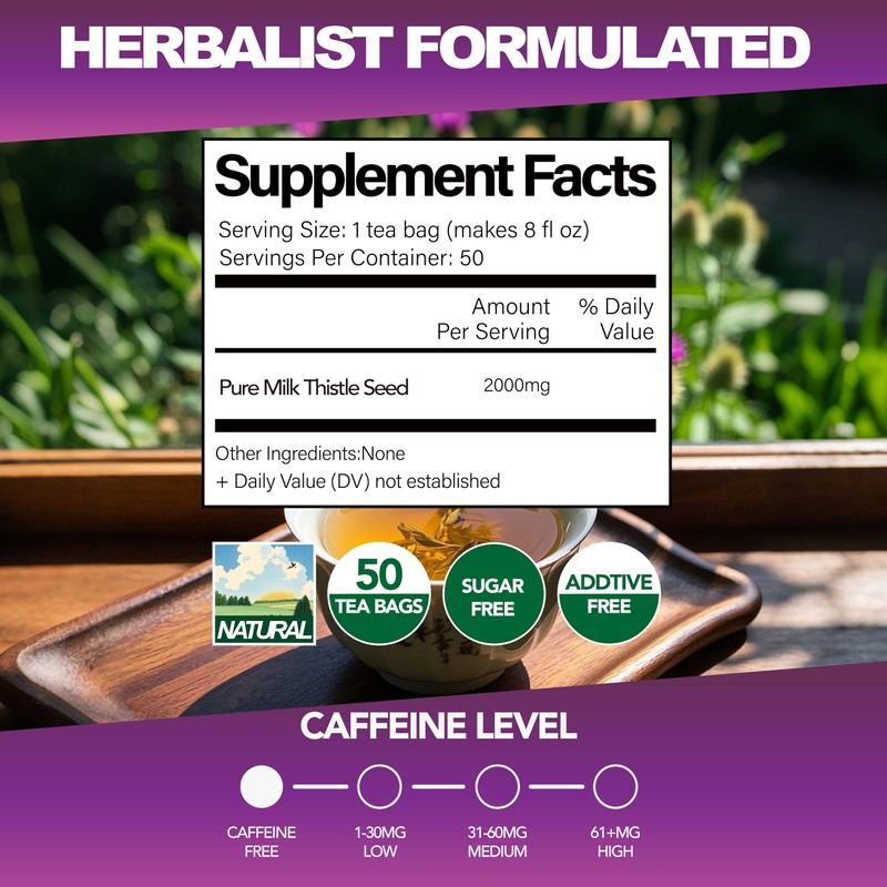 Natural Liver Cleanse Tea - Health Immunity - Caffeine Free