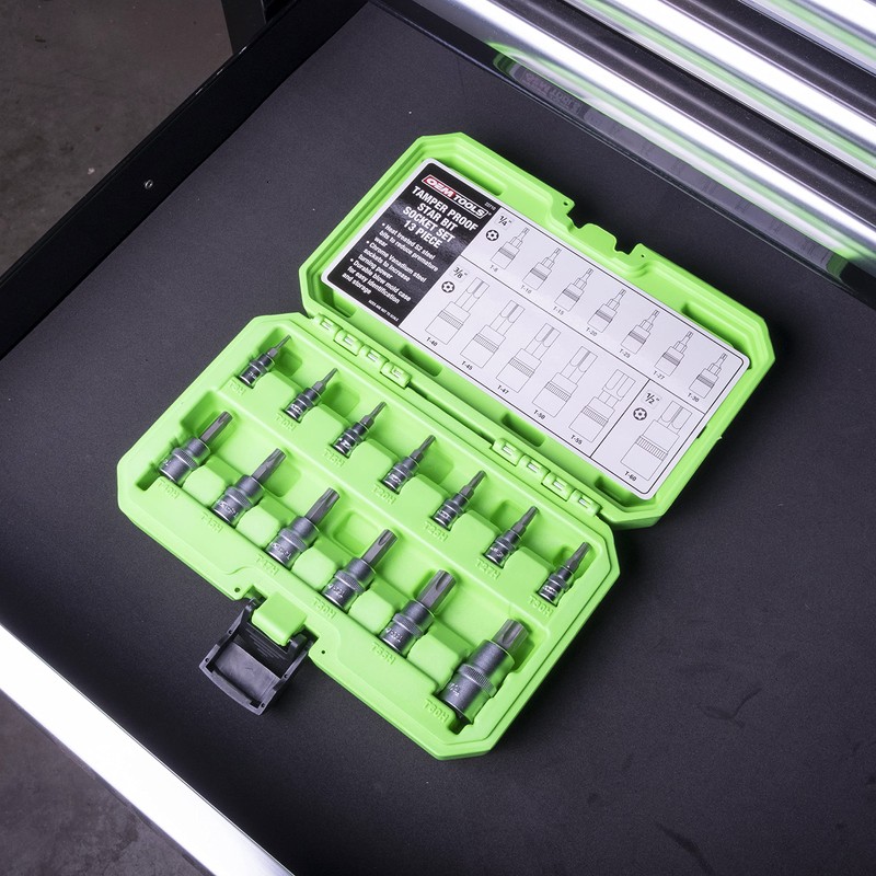 OEMTOOLS 22710 13 Piece Tamper Proof Star Bit Socket Set
