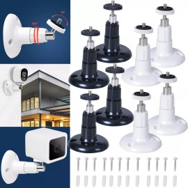 usahitec 4x Wall Mount Bracket Stand for Arlo Camera Pro Adjustable swivel Indoor Outdoor - White, 4 Pieces