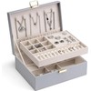 Vlando Accessory Case, 2 Layers, Large Capacity, Jewelry Box, Removable