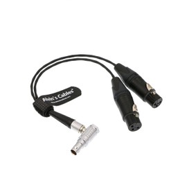 Alvin's Cables XLR Breakout Audio Input Cable for Atomos Shogun Monitor Recorder Right Angle 10 Pin to Dual XLR 3 Pin Female