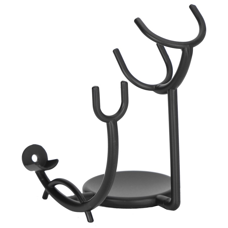 Curved Razor and Shaving Brush Stand Display Dry Brush Compatible