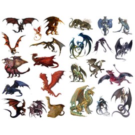 Seasonstorm Magic Dragon Precut Cute Aesthetic Diary Travel Paper Junk Journal Stickers Scrapbooking Stationery Sticker Flakes Art Supplies (PK357)