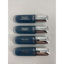 Revlon 4 PACK Revlon Ultra HD Metallic Matte Liquid Lipcolor Lipstick 685 HD Glitz Blue