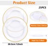 IANFAN 25 Pack 12 Inch Gold Charger Plates, Clear Charger