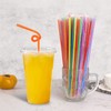 Plastic Straws, 100 Pcs Straws, Plastic Straws Individually Wrapped, Colorful