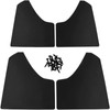RULLINE Car Mud Flaps Universal Fit Black Splash Guards (4