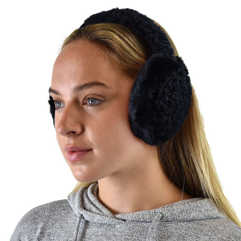 C.C Soft Winter Warm Adjustable Headband Ear Warmer Earmuffs, Sherpa