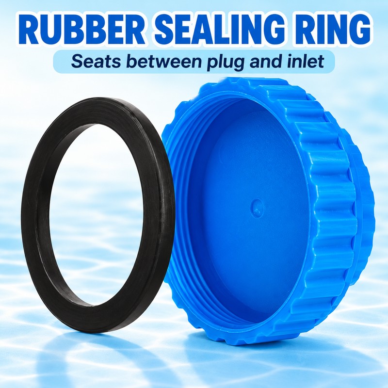 2 Pack Above Ground Pool Inlet Winter Plugs with Sealing