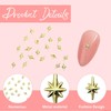 GlamRays Pack of 200 Gold Star Nail Charms Metal Six