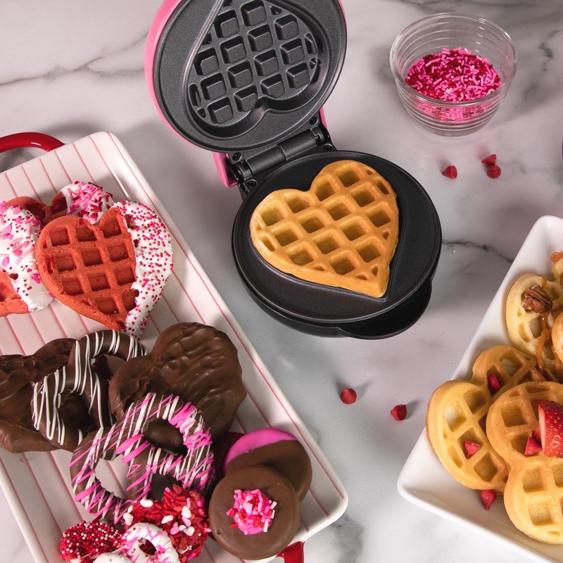 bobyk Heart Waffle Maker,Nonstick Interior